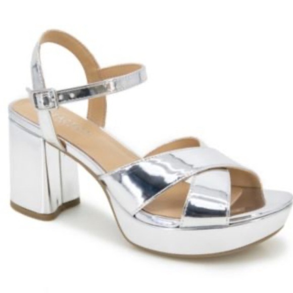 Kenneth Cole Women’s Reeva Criss-Cross Platform Dress Sandals SZ 10 NWB - Picture 1 of 6